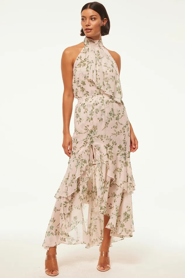 Women MISA Los Angeles Matching Sets SEVA SKIRT White Sage Botanica