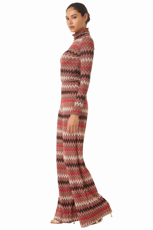 Women MISA Los Angeles Pants ILANIT PANT Winter Chevron