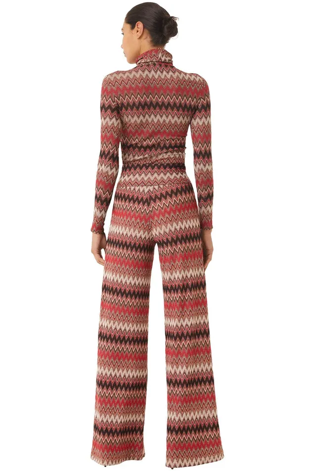 Women MISA Los Angeles Pants ILANIT PANT Winter Chevron