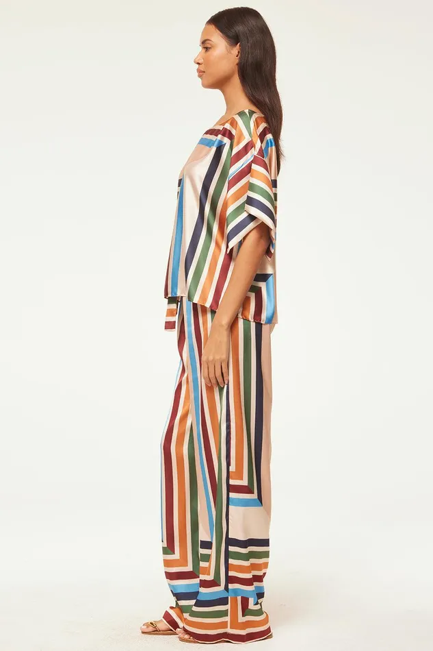 Women MISA Los Angeles Pants RESHMA PANT San Miguel Stripe