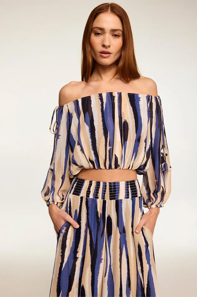 Women MISA Los Angeles Tops DALMA TOP Striped Instinct