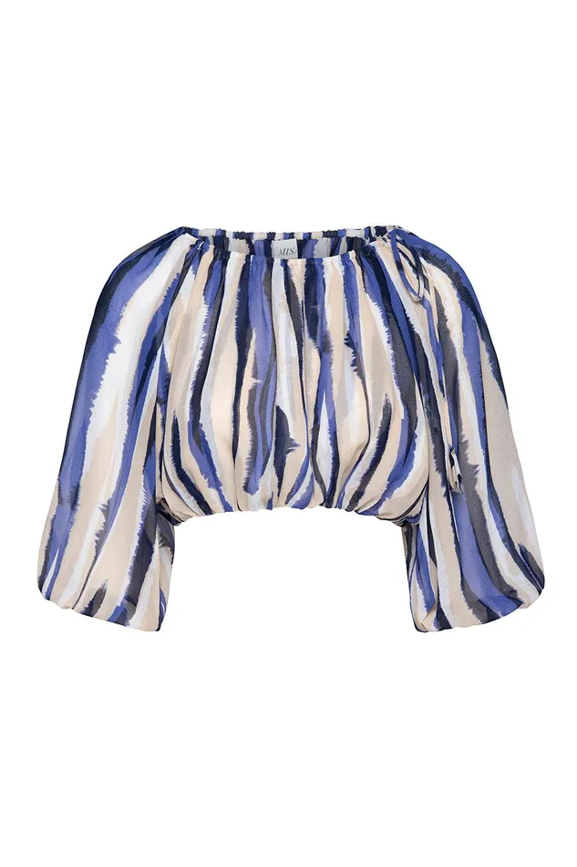 Women MISA Los Angeles Tops DALMA TOP Striped Instinct