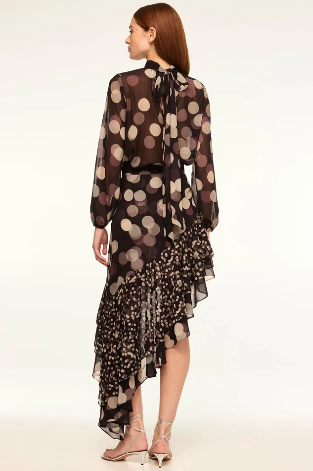 Women MISA Los Angeles Tops LULU TOP Polka Dot Large