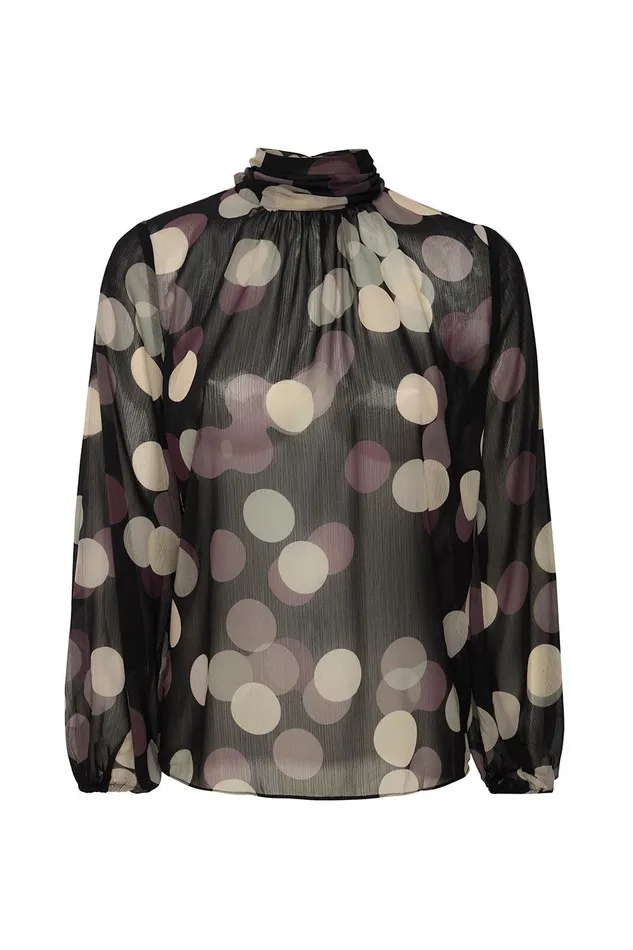 Women MISA Los Angeles Tops LULU TOP Polka Dot Large