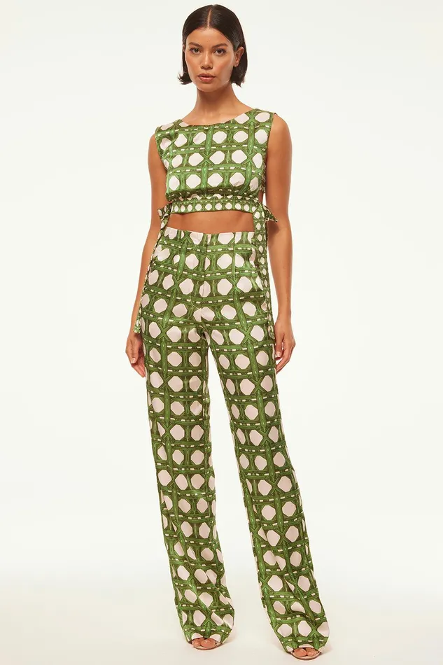 Women MISA Los Angeles Tops OLENA TOP Rattan Tile Mix