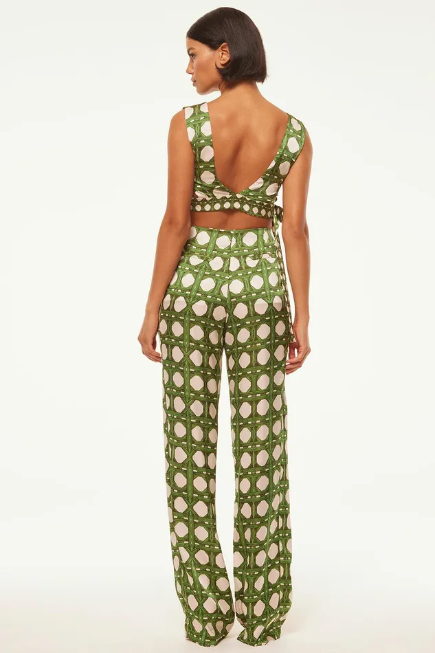 Women MISA Los Angeles Tops OLENA TOP Rattan Tile Mix