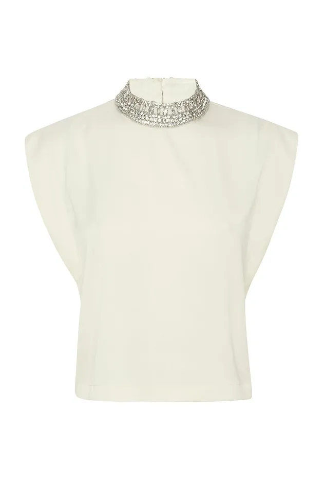 Women MISA Los Angeles Tops RILEY TOP Black Satin