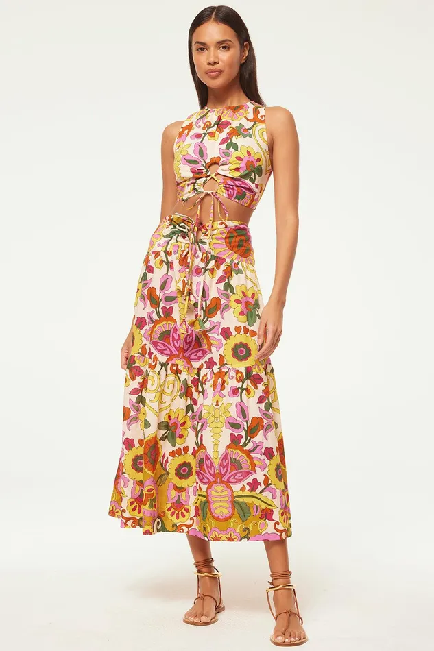 Women MISA Los Angeles Tops TANZIA TOP Floral Corsica Multi