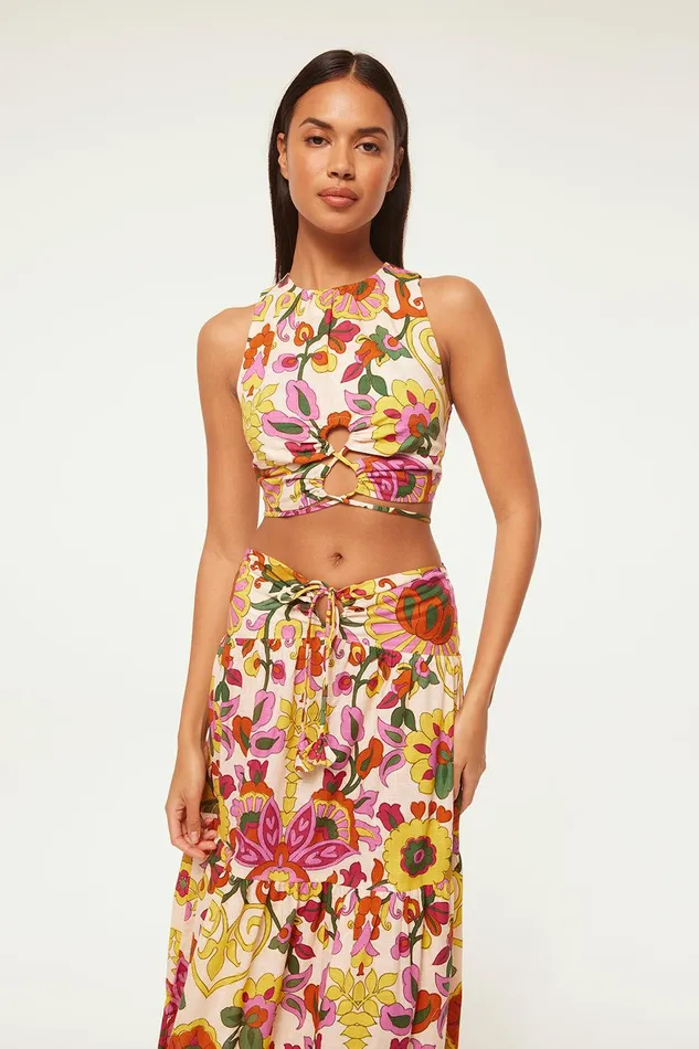 Women MISA Los Angeles Tops TANZIA TOP Floral Corsica Multi