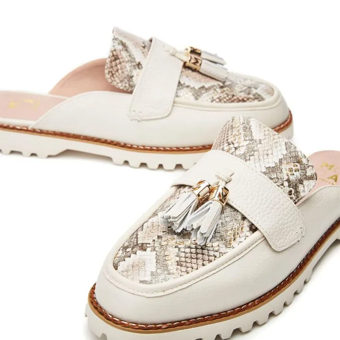 Women Moda In Pelle Brogues And Loafers Etana Off White Leather Women Moda In Pelle Brogues And Loafers Etana Off White Leather
