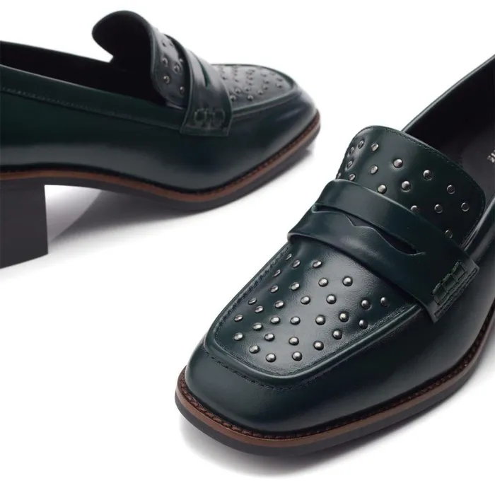 Women Moda In Pelle Casual Shoes Chantily Green Leather