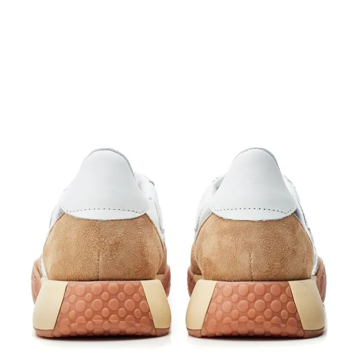 Women Moda In Pelle Chunky Trainers Fierla Silver Leather