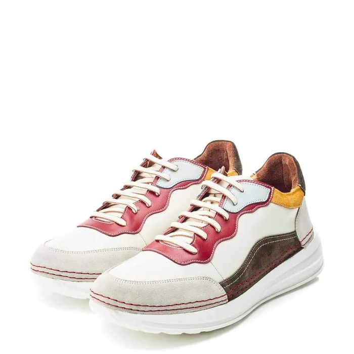 Women Moda In Pelle Chunky Trainers Shoon Sh Dines Multi Leather