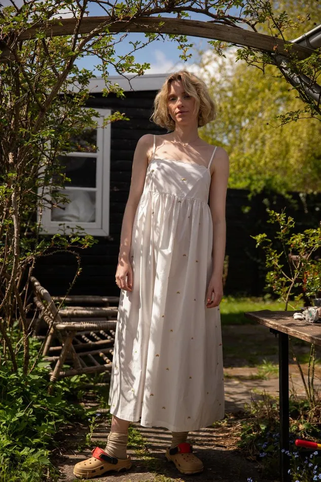 Women Modstrm Dresses PernilleMD Strap Dress Soft White Women Modstrm Dresses PernilleMD Strap Dress Soft White