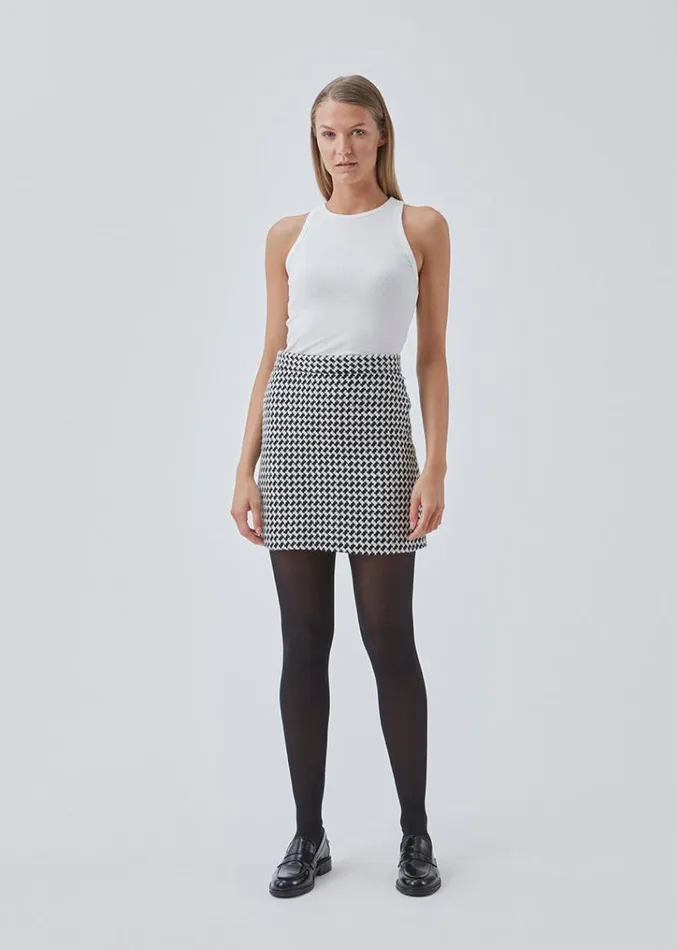 Women Modstrm Skirts BadiaMD Skirt Black White Check