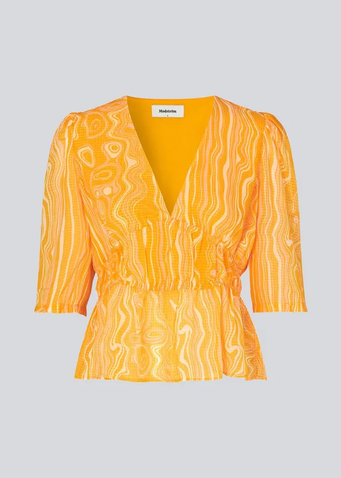 Women Modstrm Tops DonteMD Print Top Peachy Swirl Women Modstrm Tops DonteMD Print Top Peachy Swirl