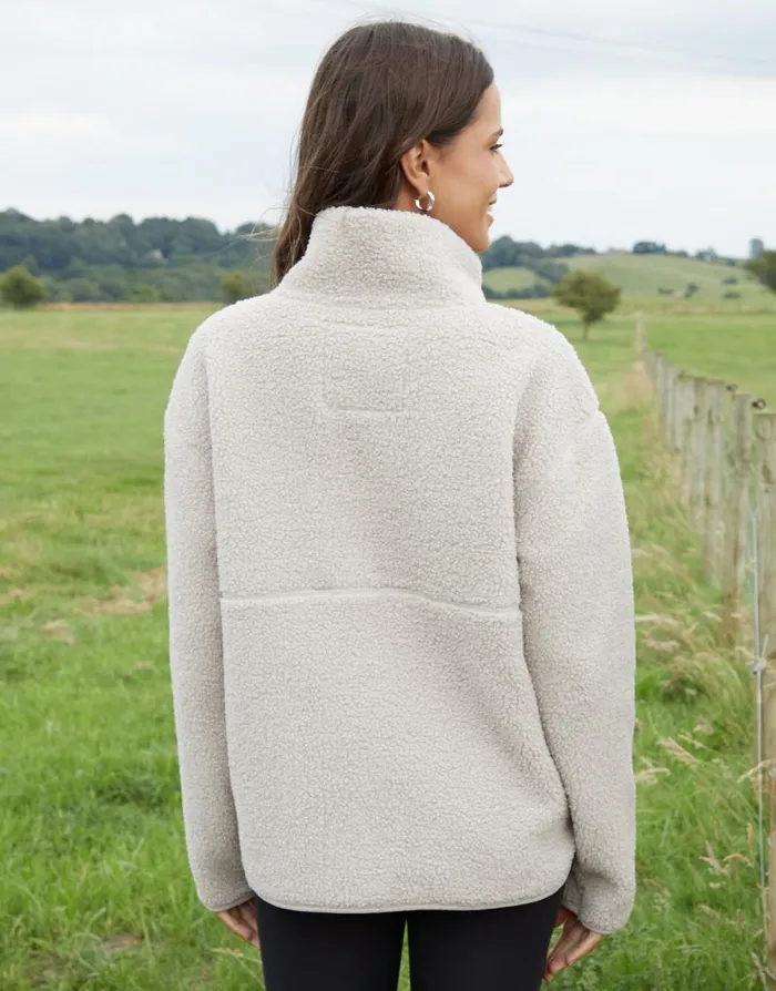 Women Mushroom Half Zip Borg Fleece Threadbare Jackets Women Mushroom Half Zip Borg Fleece Threadbare Jackets