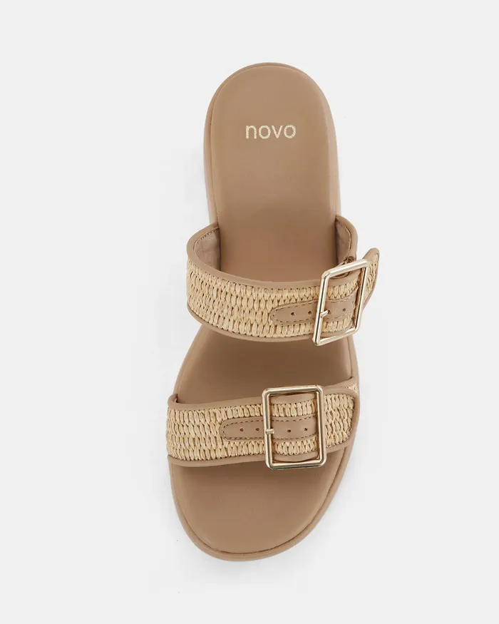 Women NOVO Shoes BINGO RAFFIA Wedges