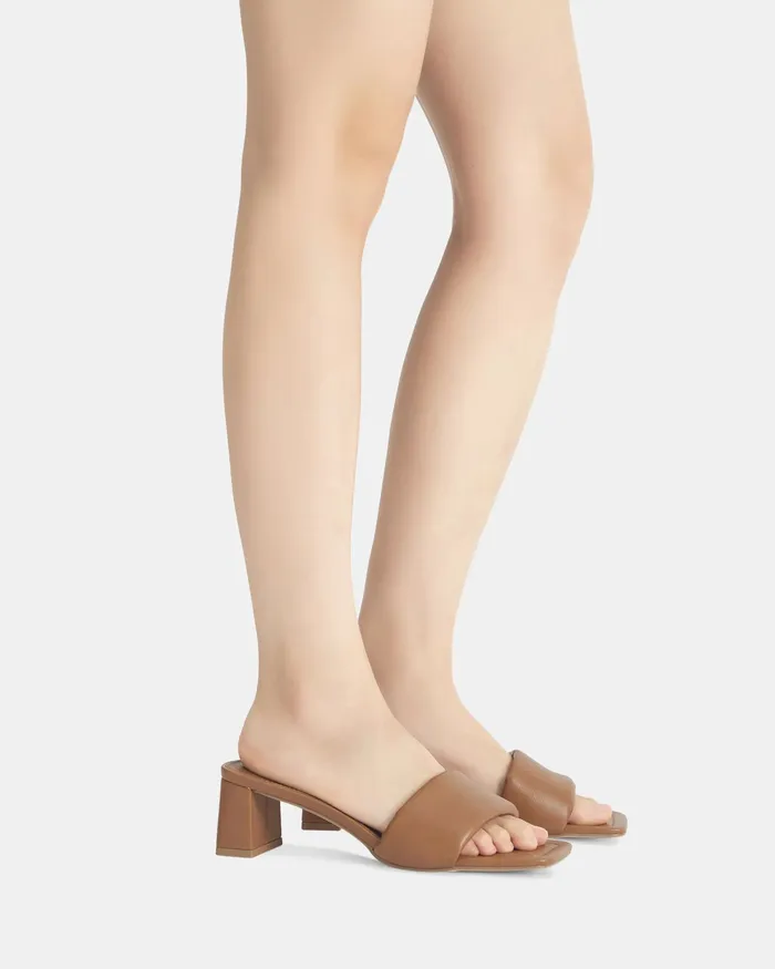Women NOVO Shoes UGENIA CARAMEL Open Toe Heels Party