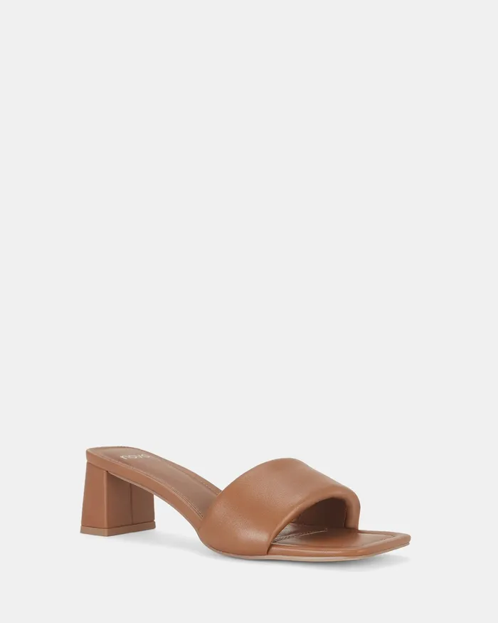 Women NOVO Shoes UGENIA CARAMEL Open Toe Heels Party