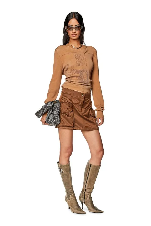 Women OLan Brown Diesel Skirts