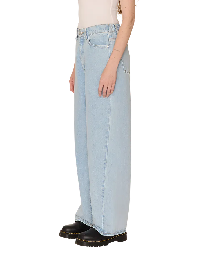 Women OBEY Clothing LEAH III BAGGY DENIM Lucid BOTTOMS