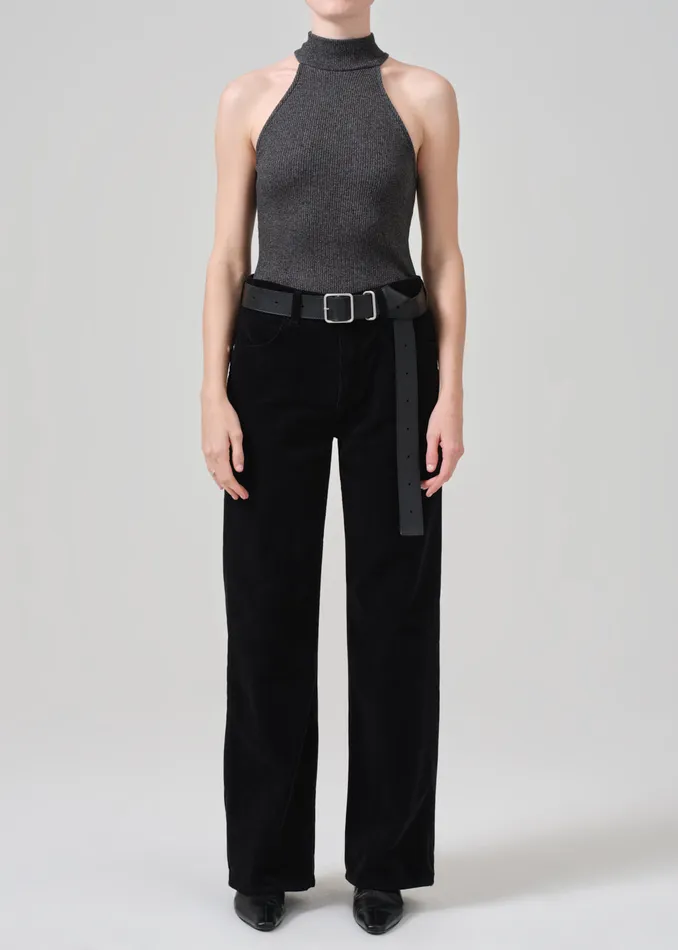 Women Pants Citizens Of Humanity Annina High Rise Wide Leg 30034 Corduroy In Black
