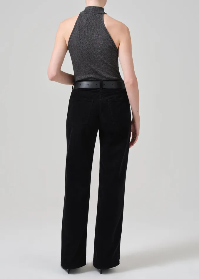 Women Pants Citizens Of Humanity Annina High Rise Wide Leg 30034 Corduroy In Black