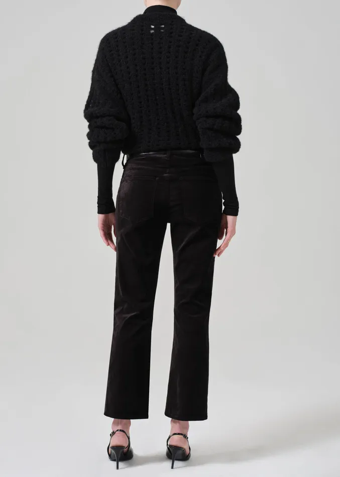 Women Pants Citizens Of Humanity Isola Cropped Trouser Velvet In Black