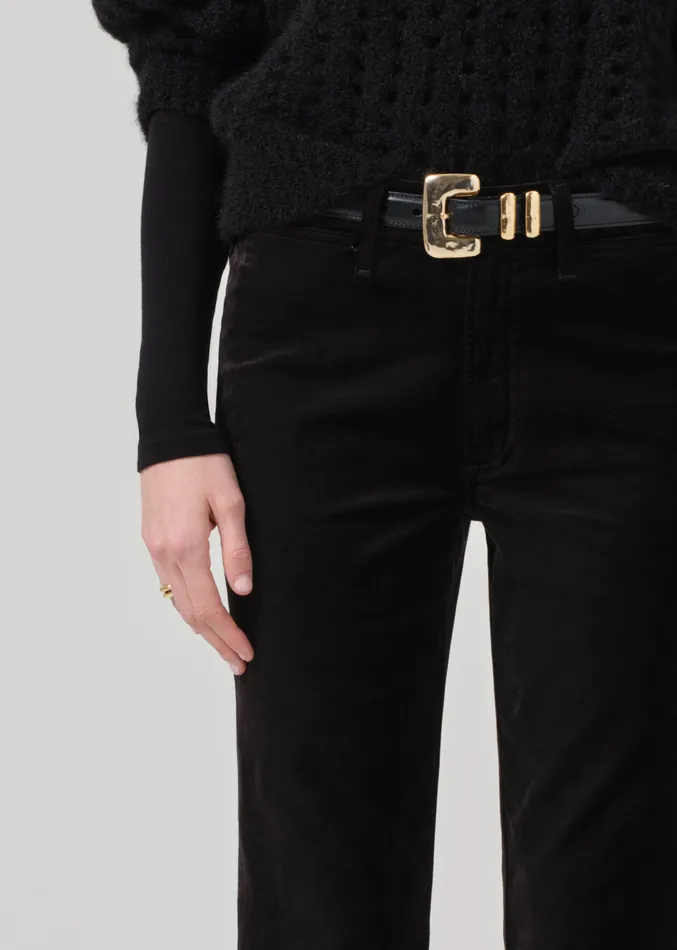 Women Pants Citizens Of Humanity Isola Cropped Trouser Velvet In Black