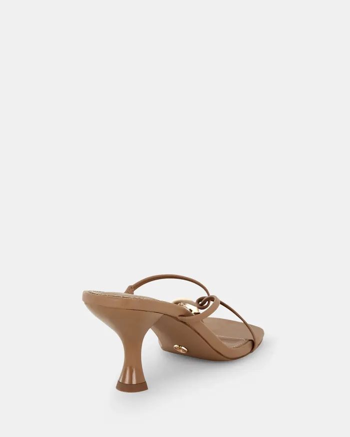Women Party NOVO Shoes URVI CAMEL Open Toe Heels
