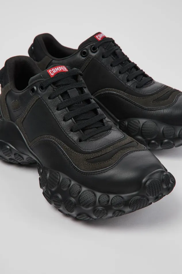 Women Pelotas Mars Black TextileLeather Sneaker Camper Sneakers