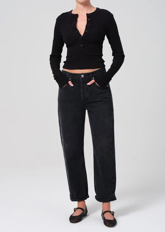 Women Petite Citizens Of Humanity Dahlia Bow Leg Baby Roll In Stonington