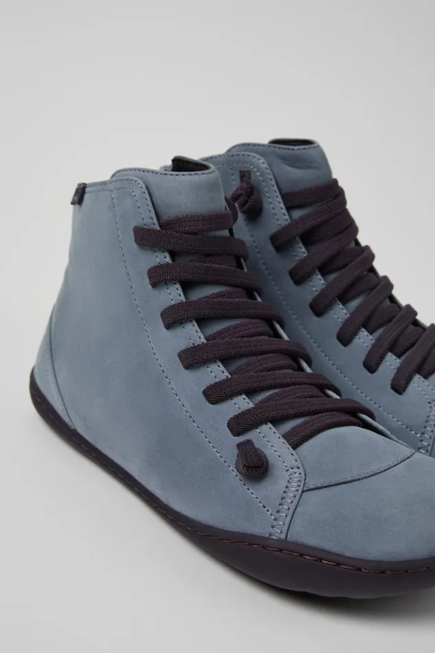 Women Peu Gray Nubuck Ankle Boots Camper Ankle Boots
