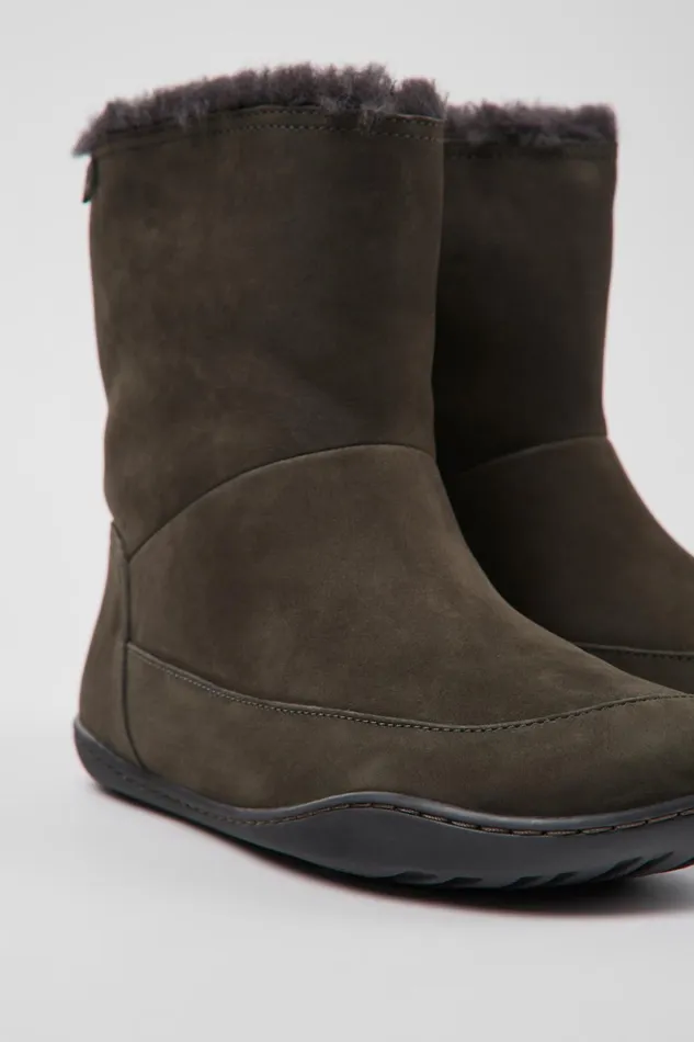 Women Peu Gray Nubuck Boots Camper Boots