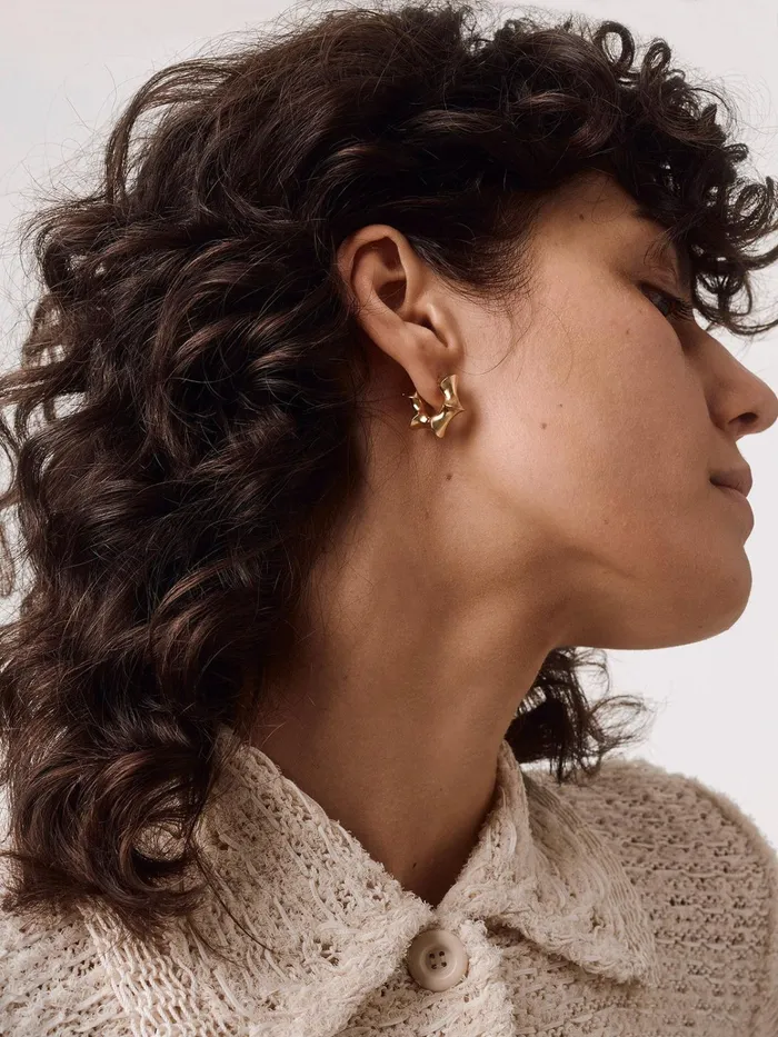 Women Phoenix 18kt GoldPlated Hoop Earrings Aeyde Earrings