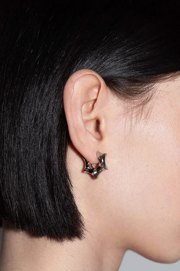 Women Phoenix PalladiumPlated Hoop Earrings Aeyde Earrings