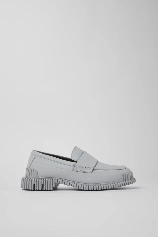 Women Pix Gray Leather Loafer Camper Formal Shoes Women Pix Gray Leather Loafer Camper Formal Shoes