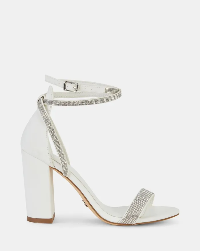 Women PRINCES WHITE High Heels Party NOVO Shoes
