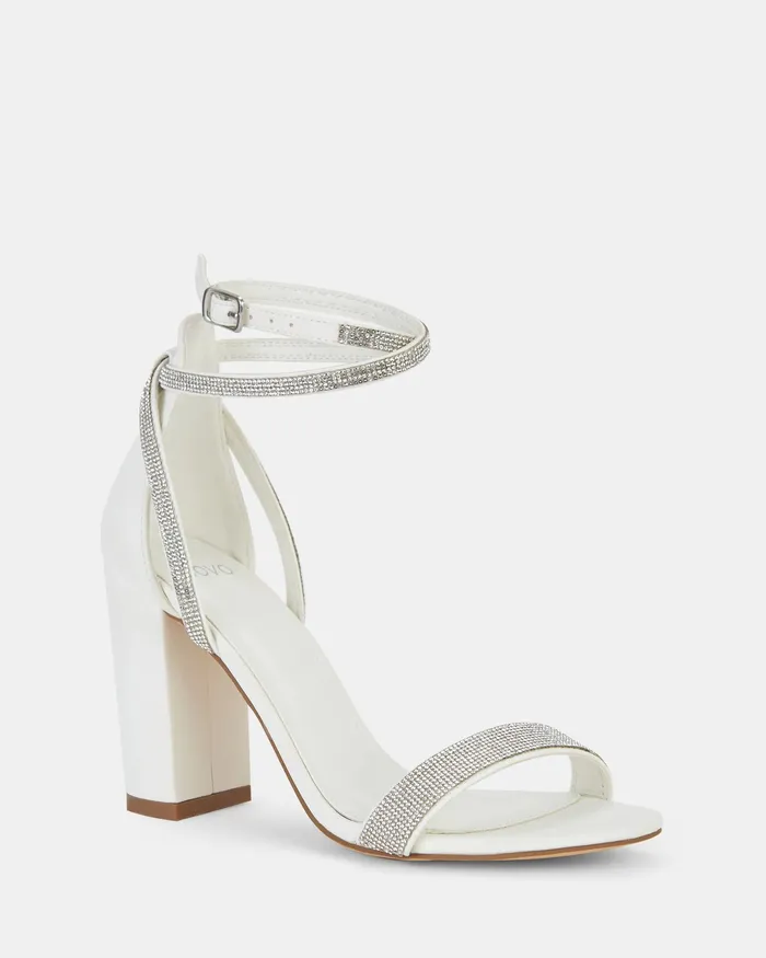 Women PRINCES WHITE High Heels Party NOVO Shoes