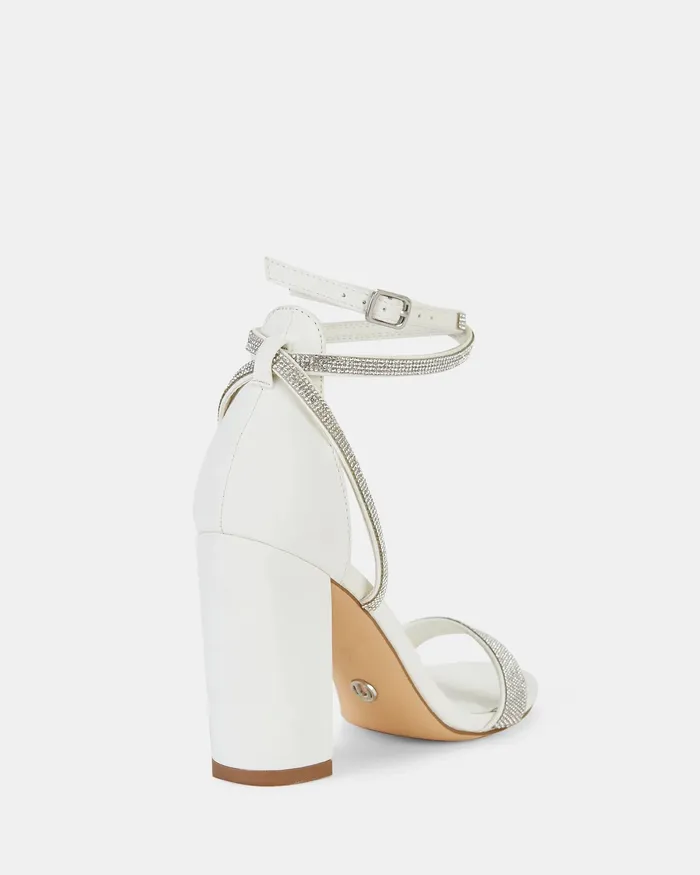 Women PRINCES WHITE High Heels Party NOVO Shoes
