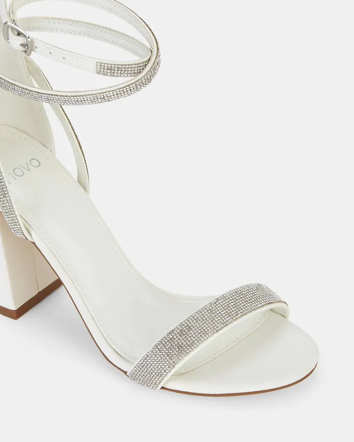 Women PRINCES WHITE High Heels Party NOVO Shoes
