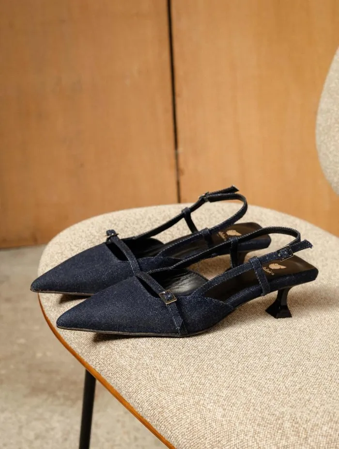 Women Pumps and Mary Janes Bobbies Reem Raw Denim Women Pumps and Mary Janes Bobbies Reem Raw Denim