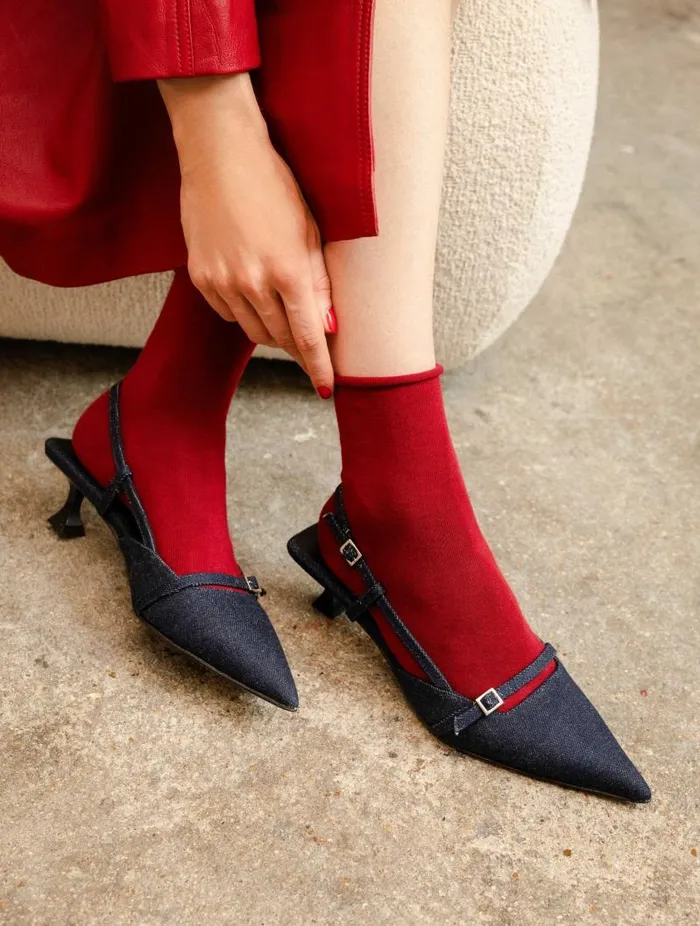 Women Pumps and Mary Janes Bobbies Reem Raw Denim Women Pumps and Mary Janes Bobbies Reem Raw Denim