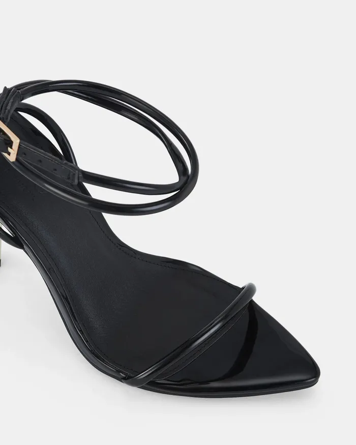 Women PURPOSE MT BLACK Closed Toe Heels Party NOVO Shoes