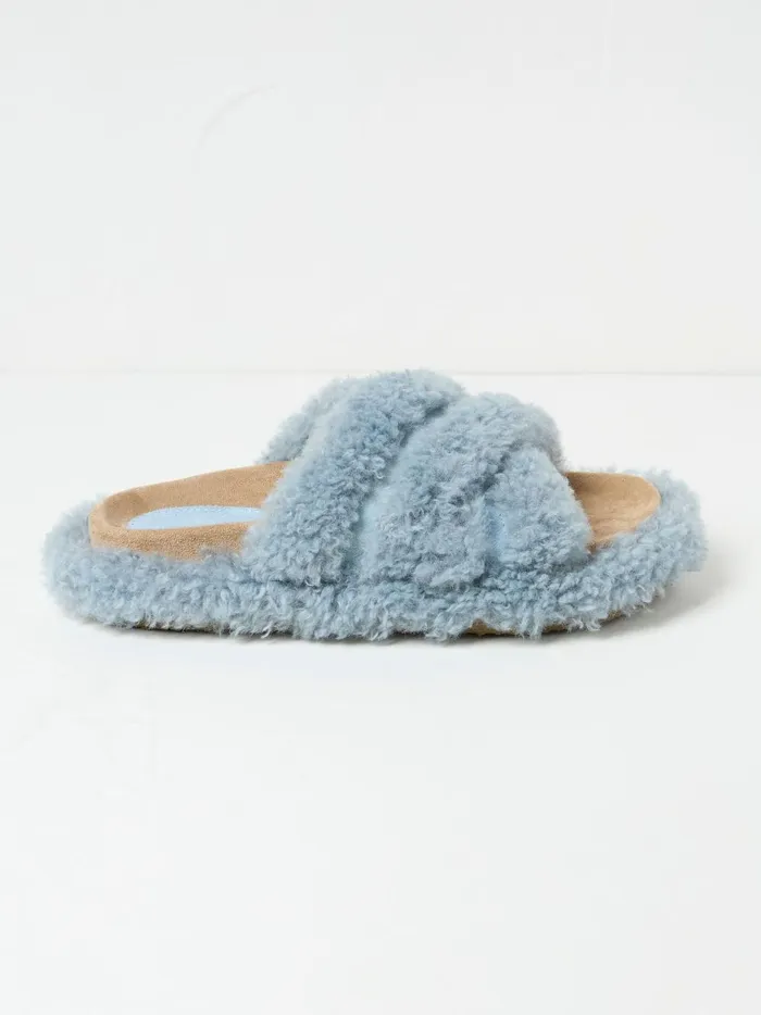 Women Pyjamas and Nightwear Fat Face Borg Blue Crossover Slippers