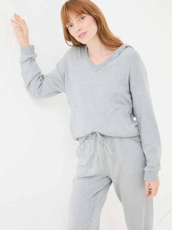 Women Pyjamas and Nightwear Fat Face Hannah Grey Lounge Top
