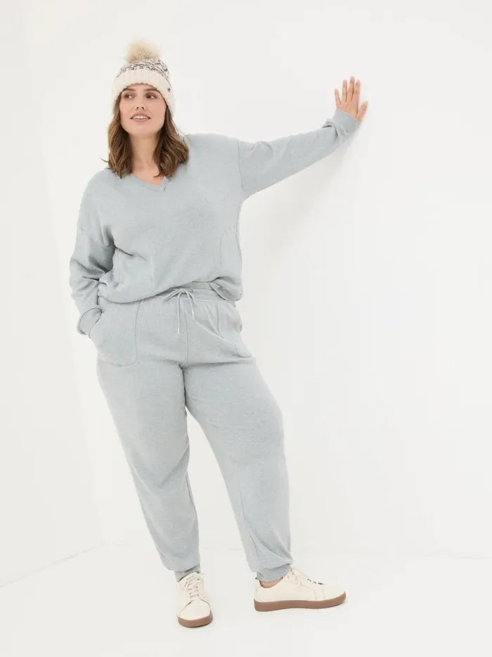 Women Pyjamas and Nightwear Fat Face Hannah Grey Lounge Top