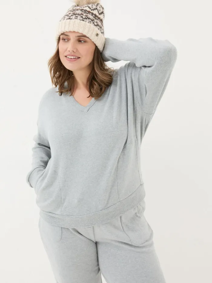 Women Pyjamas and Nightwear Fat Face Hannah Grey Lounge Top