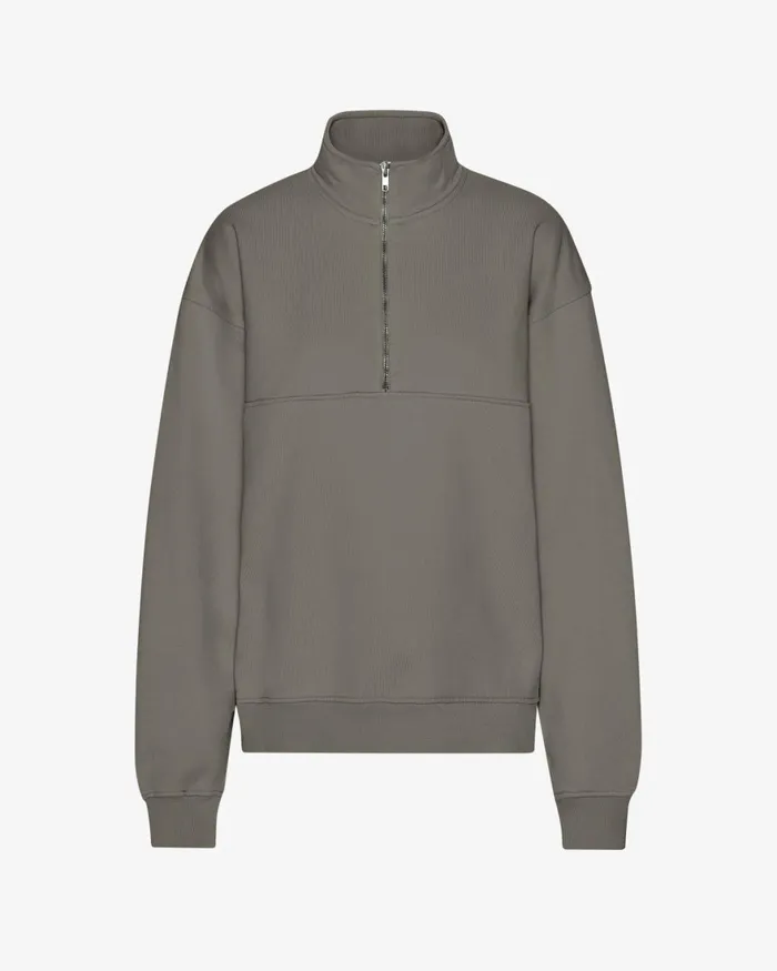 Women Quarter Zips Colorful Standard Organic Quarter Zip Misty Brown